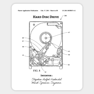 Hard Drive Patent Technology 2011 HDD Blueprint Sticker